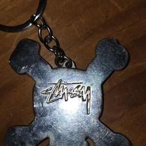 Vintage Stussy Silver Skull Key Holder